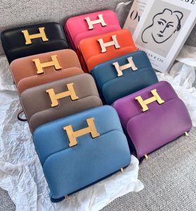 Hermes Constance bags in multiple colors with H logo details