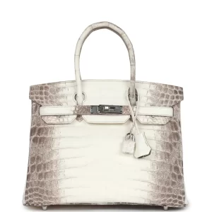 The iconic Birkin bag Himalayan, made from luxurious crocodile leather