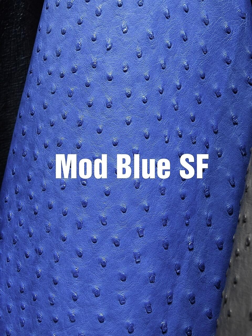 Mod Blue Hermes ostrich leather with distinctive quill pattern, ideal for luxury Hermes ostrich bag customization.